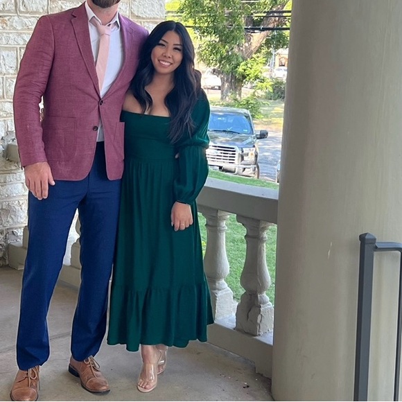 Reformation Mica Emerald Green Midi Dress - Picture 3 of 3